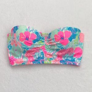 VS Longline Floral Corset Bandeau Bikini Top